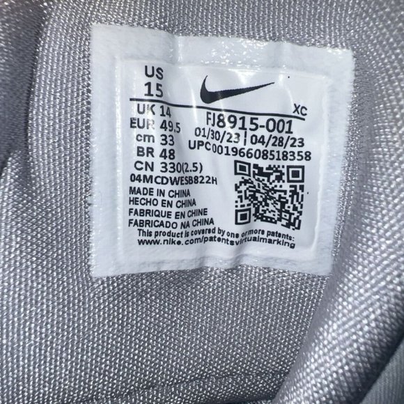 NEW: SZ 15: Men\'s Nike Air Zoom G.T. CUT 2 TB Wolf Grey/White: FJ8915 001 main image 7